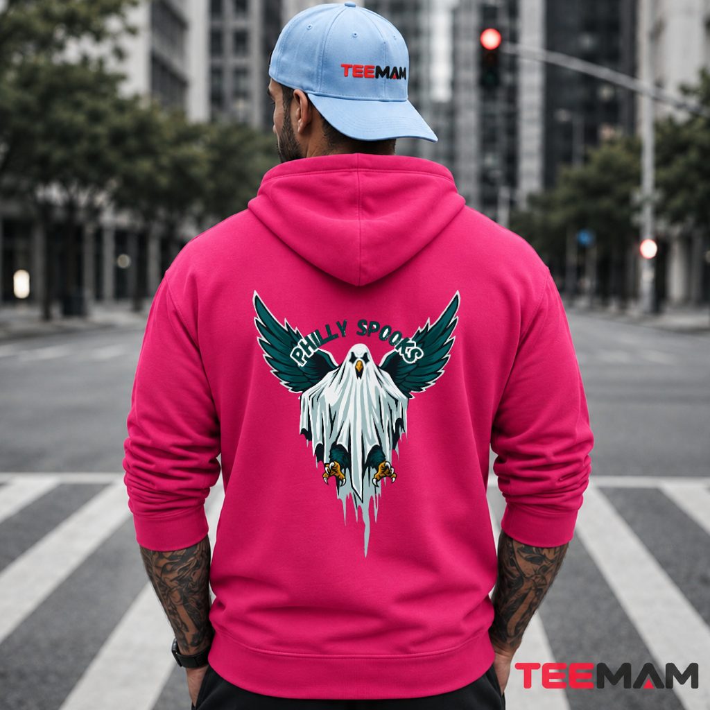 Philly Spooks Halloween Eagle Ghost Hoodie Philly Spooks Halloween Eagle Ghost Hoodie