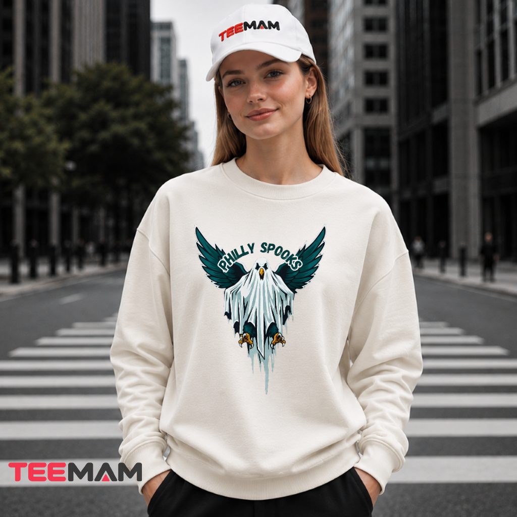 Philly Spooks Halloween Eagle Ghost Long Sleeve Philly Spooks Halloween Eagle Ghost Long Sleeve