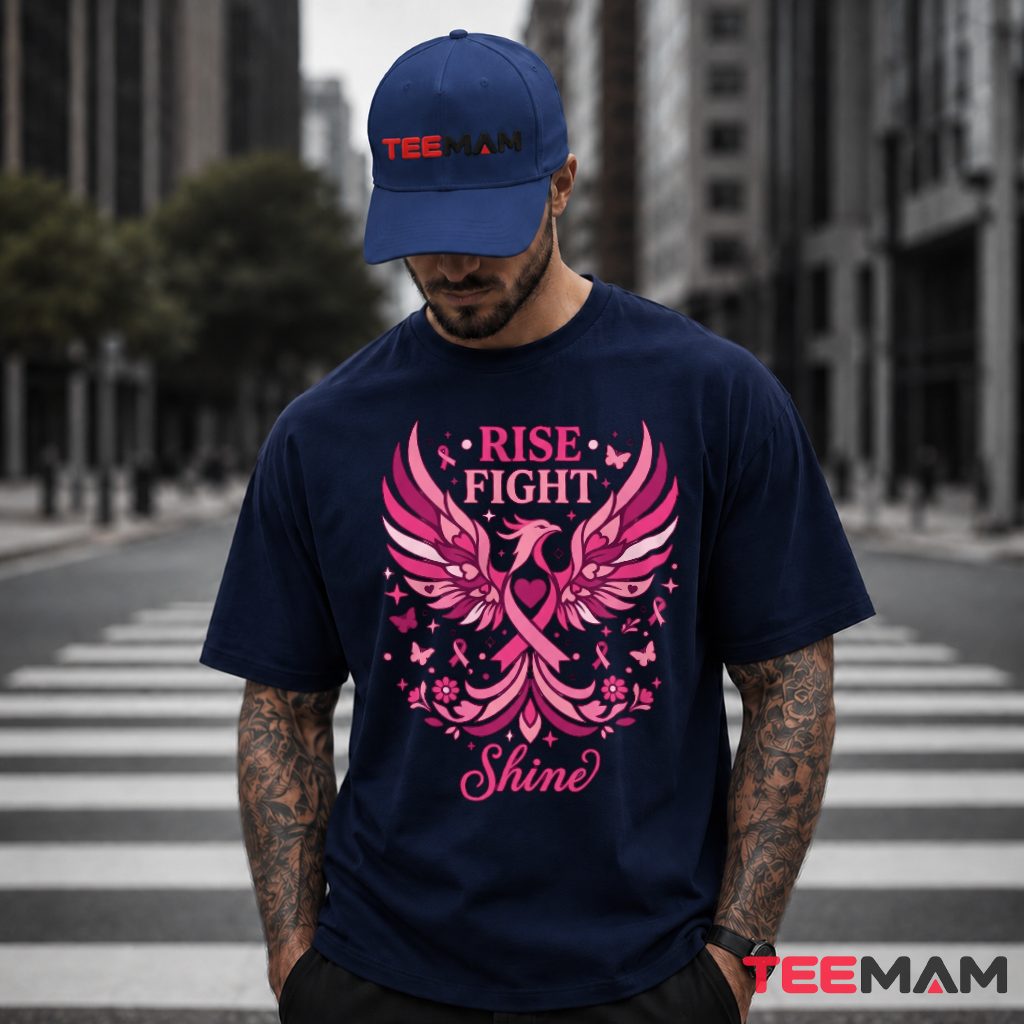 Phoenix Wings Rise Fight Shine Ribbon T-Shirt