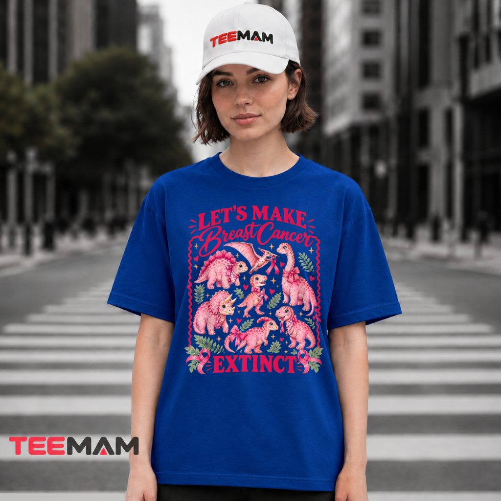 Pink Dinosaurs Group Make Cancer Extinct T-Shirt