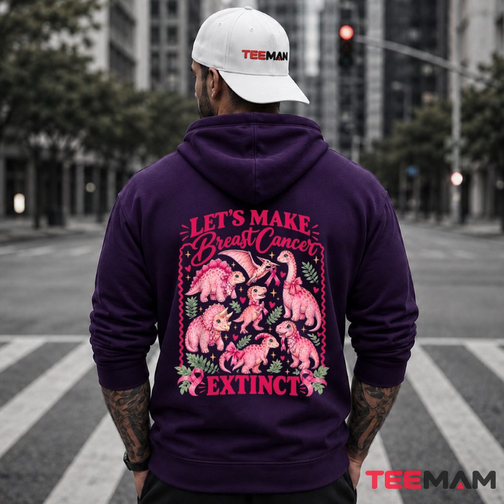 Pink Dinosaurs Group Make Cancer Extinct Hoodie Pink Dinosaurs Group Make Cancer Extinct Hoodie