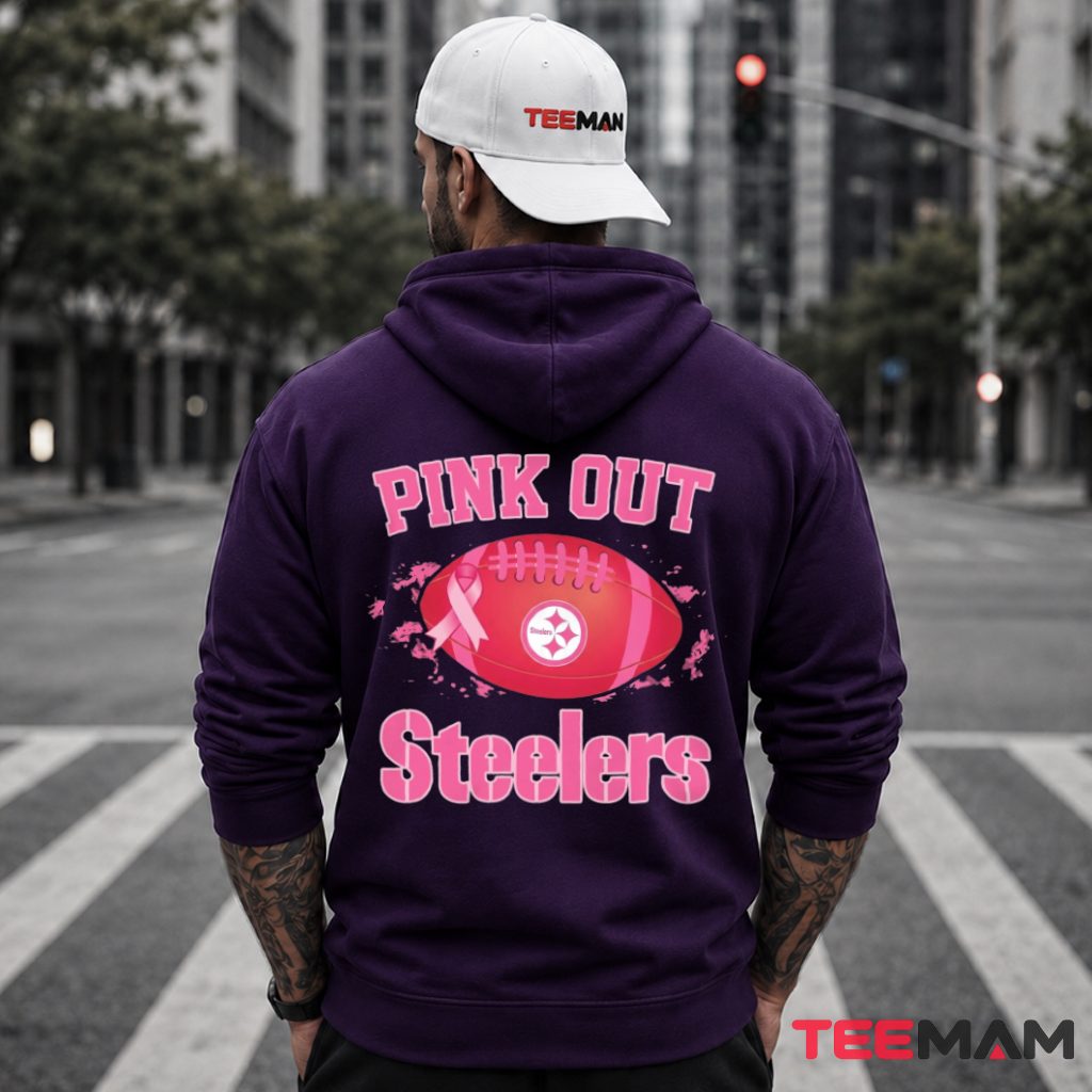 Pink Out Steelers Breast Cancer Football Hoodie Pink Out Steelers Breast Cancer Football Hoodie