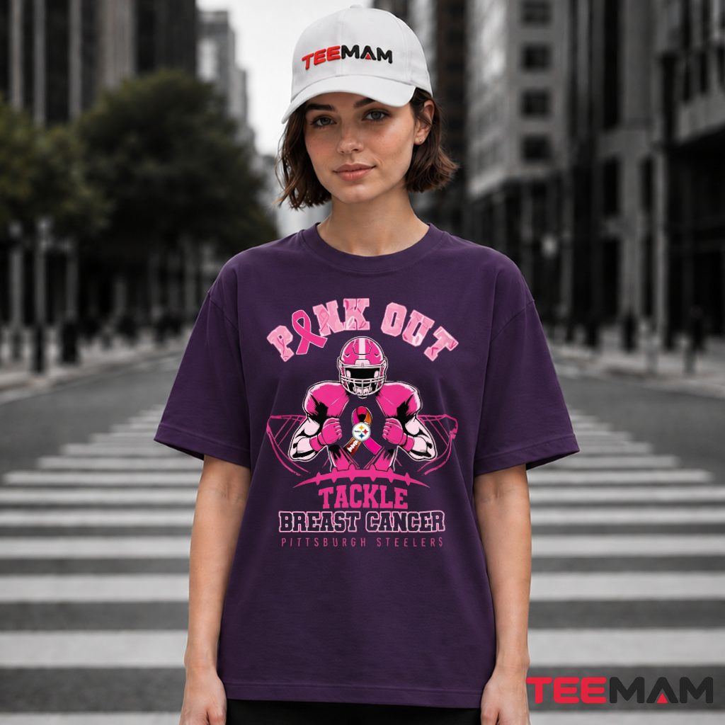 Pink Out Tackle Breast Cancer Steelers T-Shirt