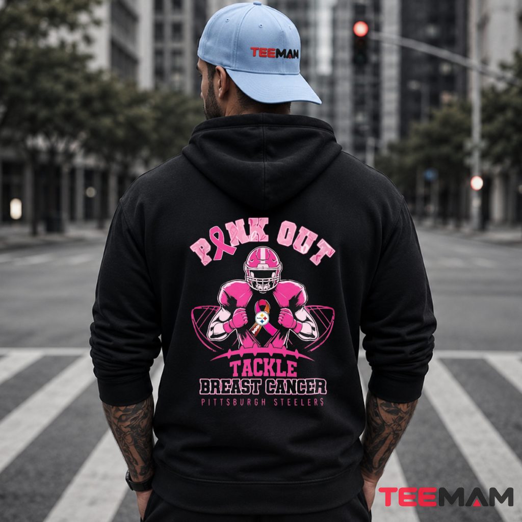 Pink Out Tackle Breast Cancer Steelers Hoodie Pink Out Tackle Breast Cancer Steelers Hoodie