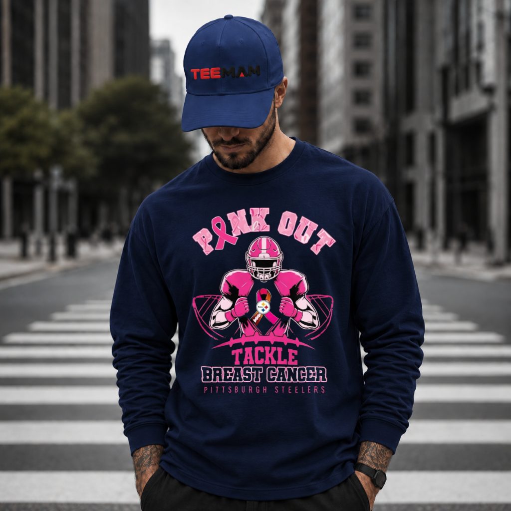 Pink Out Tackle Breast Cancer Steelers Long Sleeve Pink Out Tackle Breast Cancer Steelers Long Sleeve