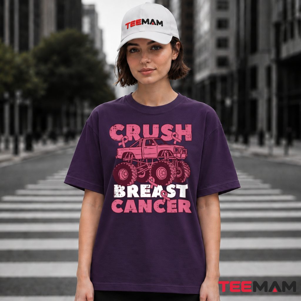 Pink Truck Crush Breast Cancer Awareness T-Shirt