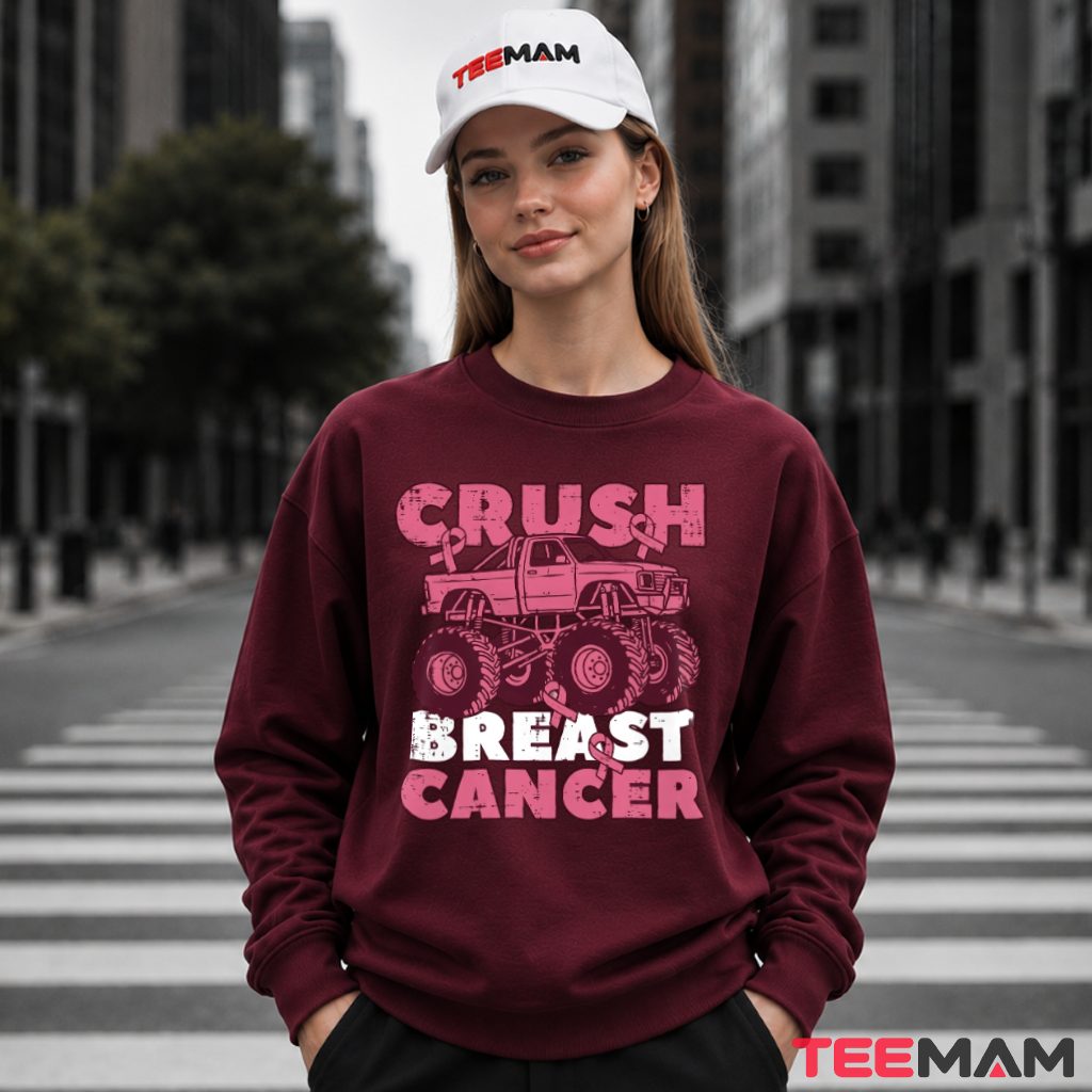 Pink Truck Crush Breast Cancer Awareness Long Sleeve Pink Truck Crush Breast Cancer Awareness Long Sleeve