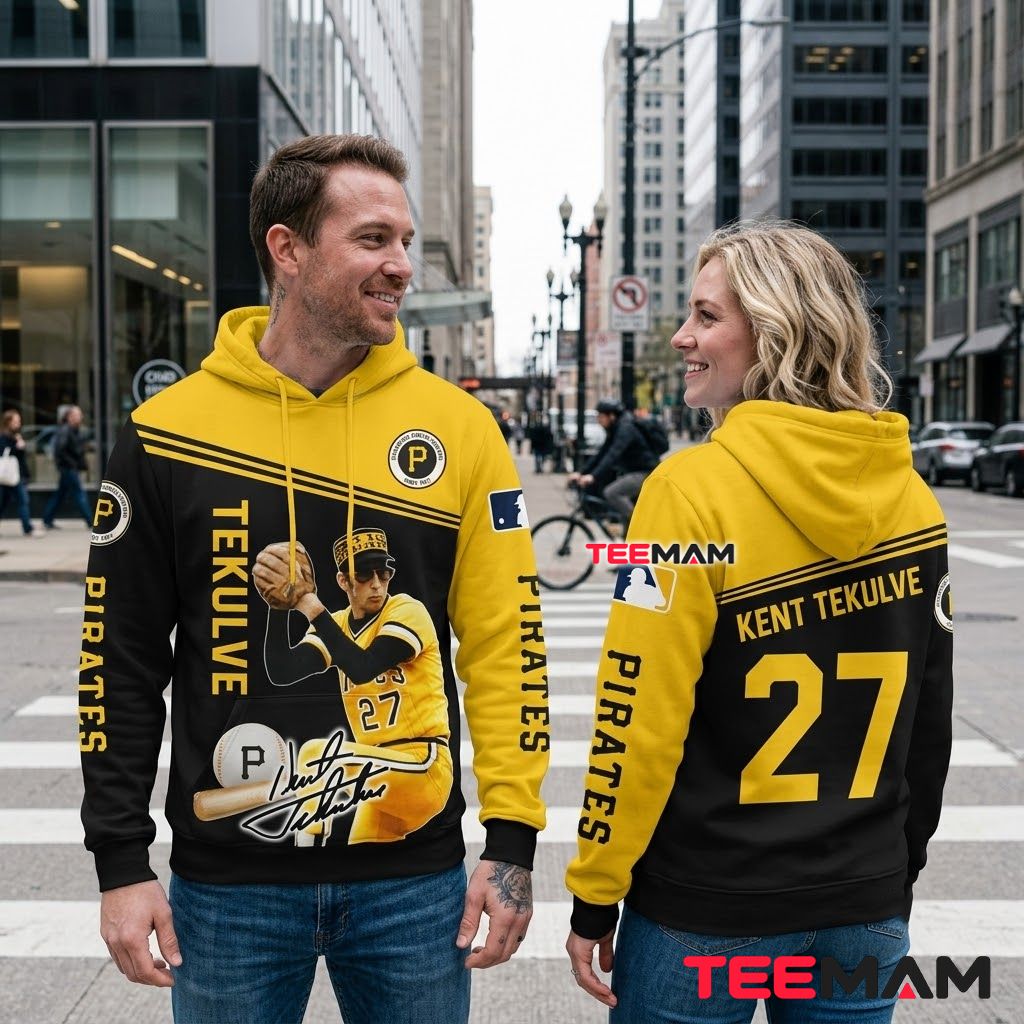 Pittsburgh Pirates All Over Print 3D Hoodie Kent Tekulve 27 Player Portrait Back Pittsburgh Pirates All Over Print 3D Hoodie Kent Tekulve 27 Player Portrait Back