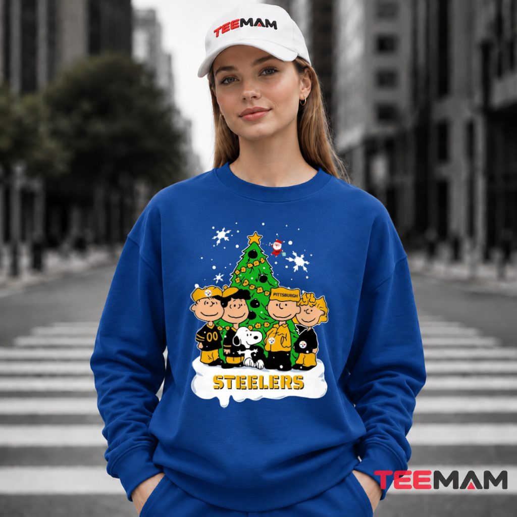 Pittsburgh Steelers Peanuts Christmas Tree Long Sleeve Pittsburgh Steelers Peanuts Christmas Tree Long Sleeve