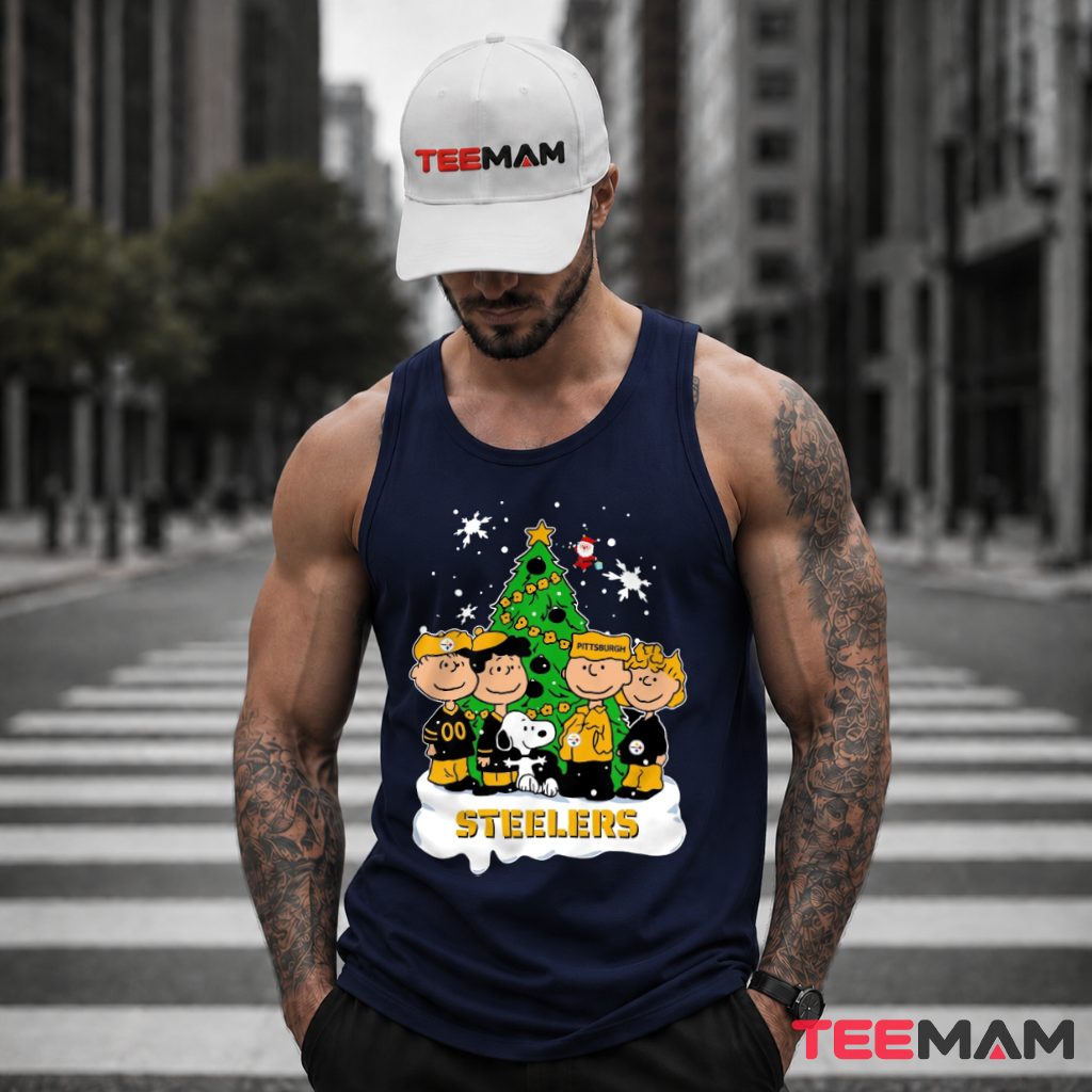 Pittsburgh Steelers Peanuts Christmas Tree Tank Top Pittsburgh Steelers Peanuts Christmas Tree Tank Top