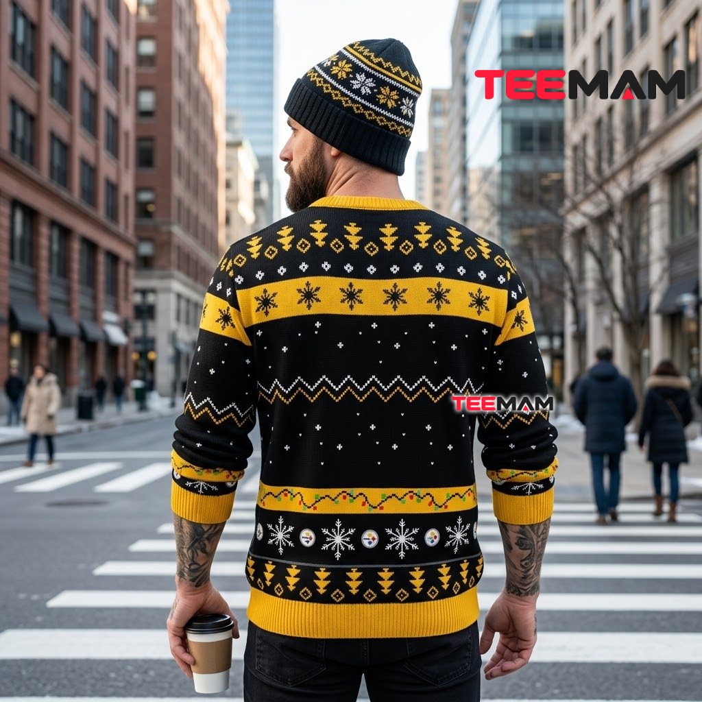 Pittsburgh Steelers Ugly Christmas Sweater Dabbing Santa Gift Design Version 3 Pittsburgh Steelers Ugly Christmas Sweater Dabbing Santa Gift Design Version 3