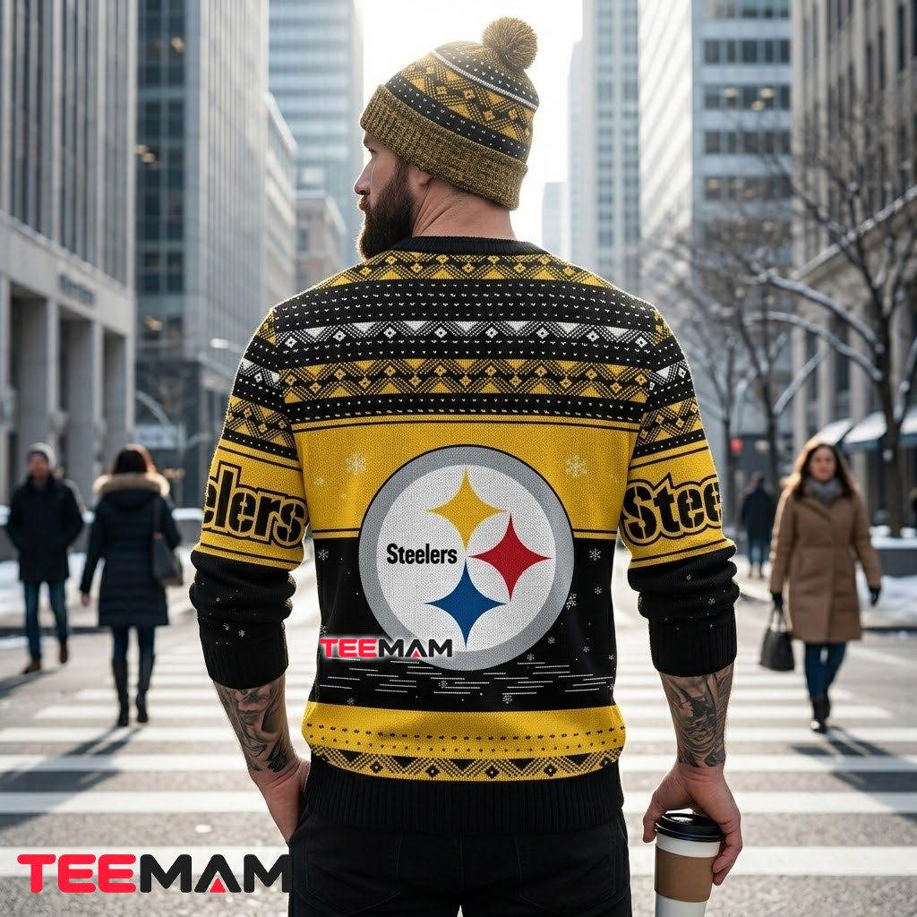 Pittsburgh Steelers Ugly Christmas Sweater Dabbing Unicorn Design Version 3 Pittsburgh Steelers Ugly Christmas Sweater Dabbing Unicorn Design Version 3