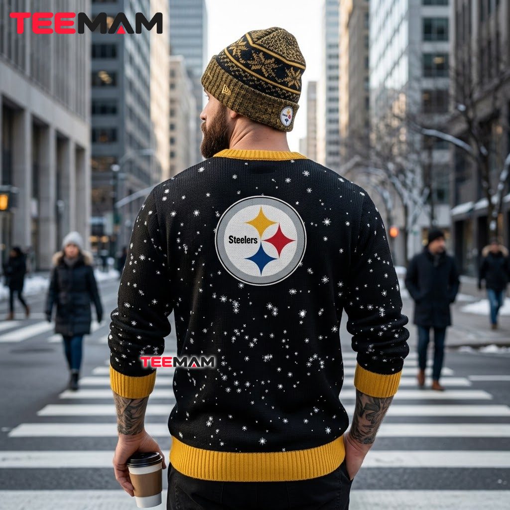 Pittsburgh Steelers Ugly Christmas Sweater Tattooed Santa Design Version 3 Pittsburgh Steelers Ugly Christmas Sweater Tattooed Santa Design Version 3