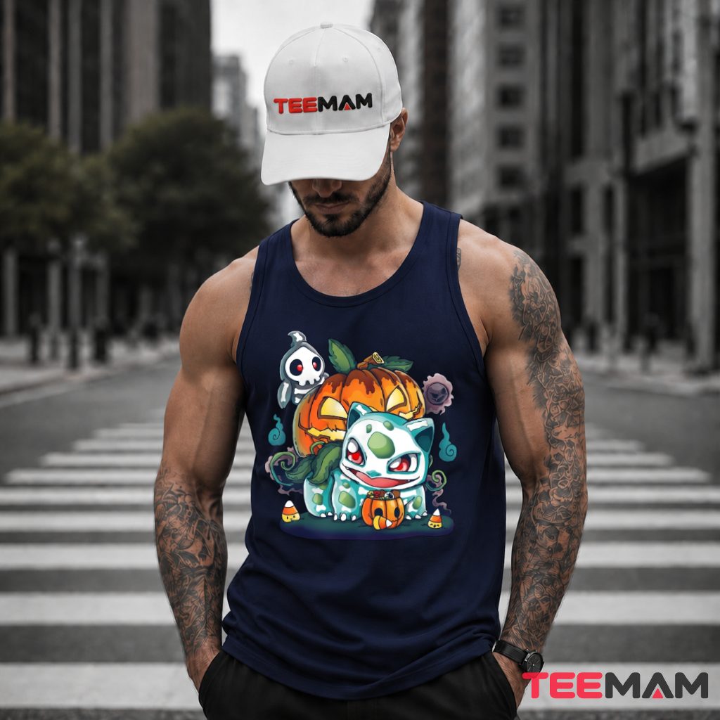 Pokemon Halloween Bulbasaur Duskull Pumpkin Tank Top Pokemon Halloween Bulbasaur Duskull Pumpkin Tank Top