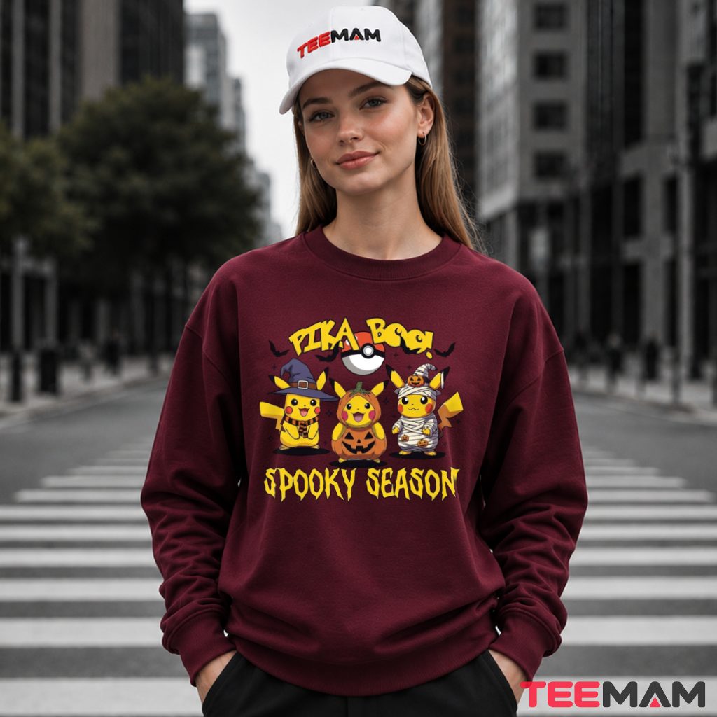 Pokemon Halloween Pikachu Witch Mummy Pumpkin Long Sleeve Pokemon Halloween Pikachu Witch Mummy Pumpkin Long Sleeve