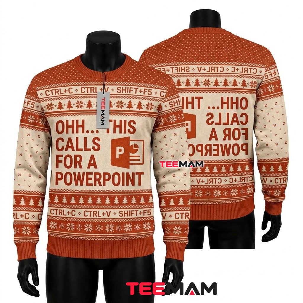 Powerpoint Ugly Christmas Sweater This Calls For A Presentation Front
