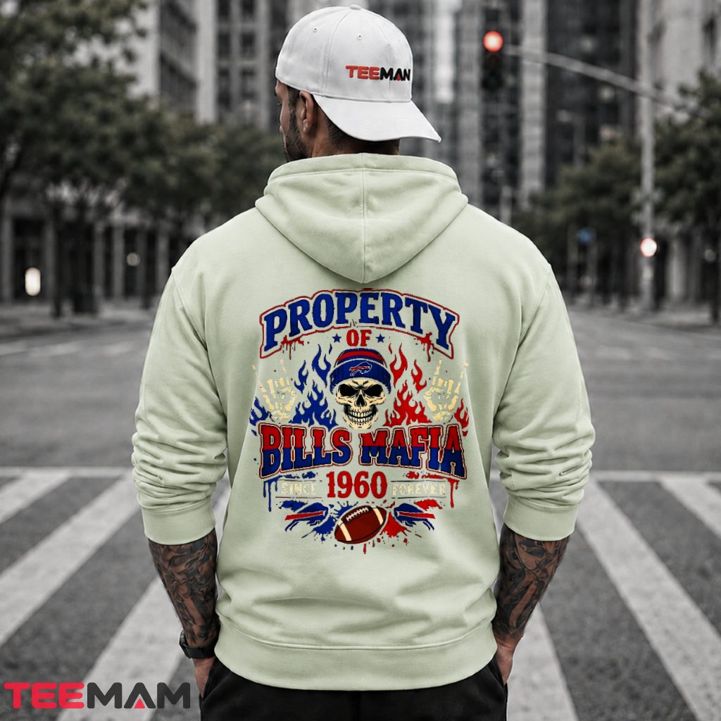 Property Of Bills Mafia Skull Flame Hoodie Property Of Bills Mafia Skull Flame Hoodie