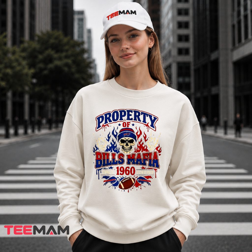 Property Of Bills Mafia Skull Flame Long Sleeve Property Of Bills Mafia Skull Flame Long Sleeve