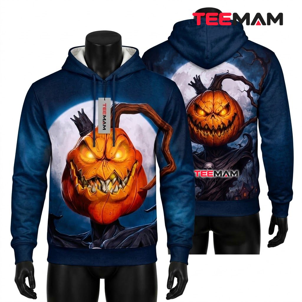 Pumpkin Head Halloween 3D Hoodie Front