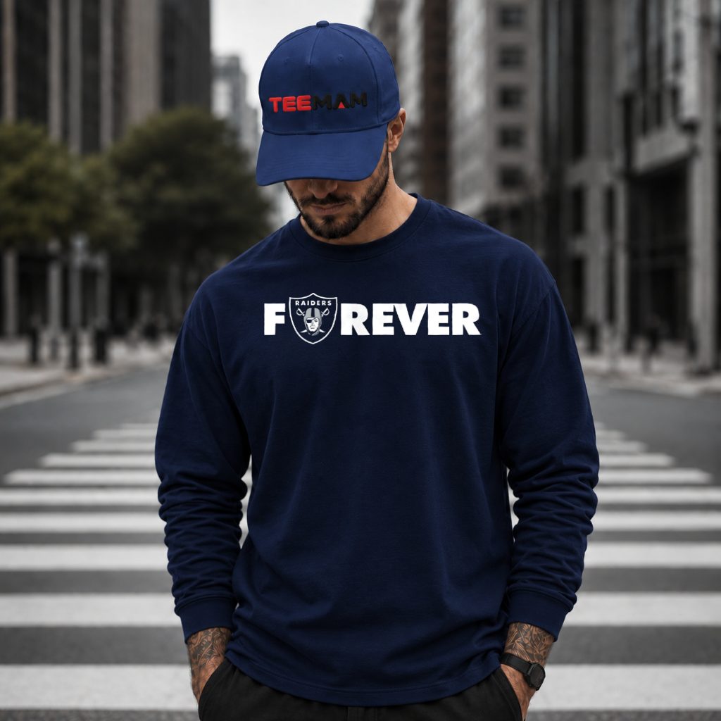 Raiders Forever Bold Text Logo Long Sleeve Raiders Forever Bold Text Logo Long Sleeve