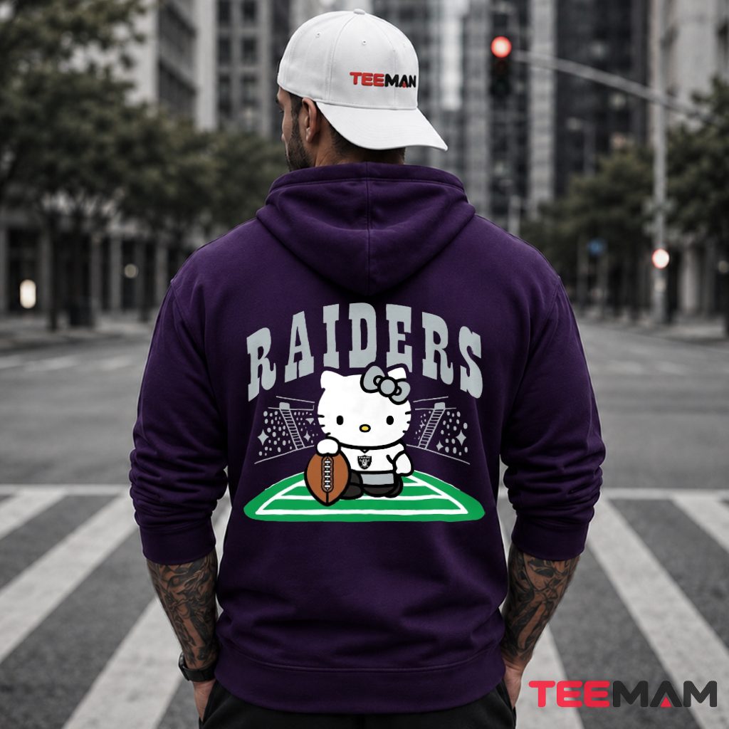 Raiders Hello Kitty Stadium Football Hoodie Raiders Hello Kitty Stadium Football Hoodie