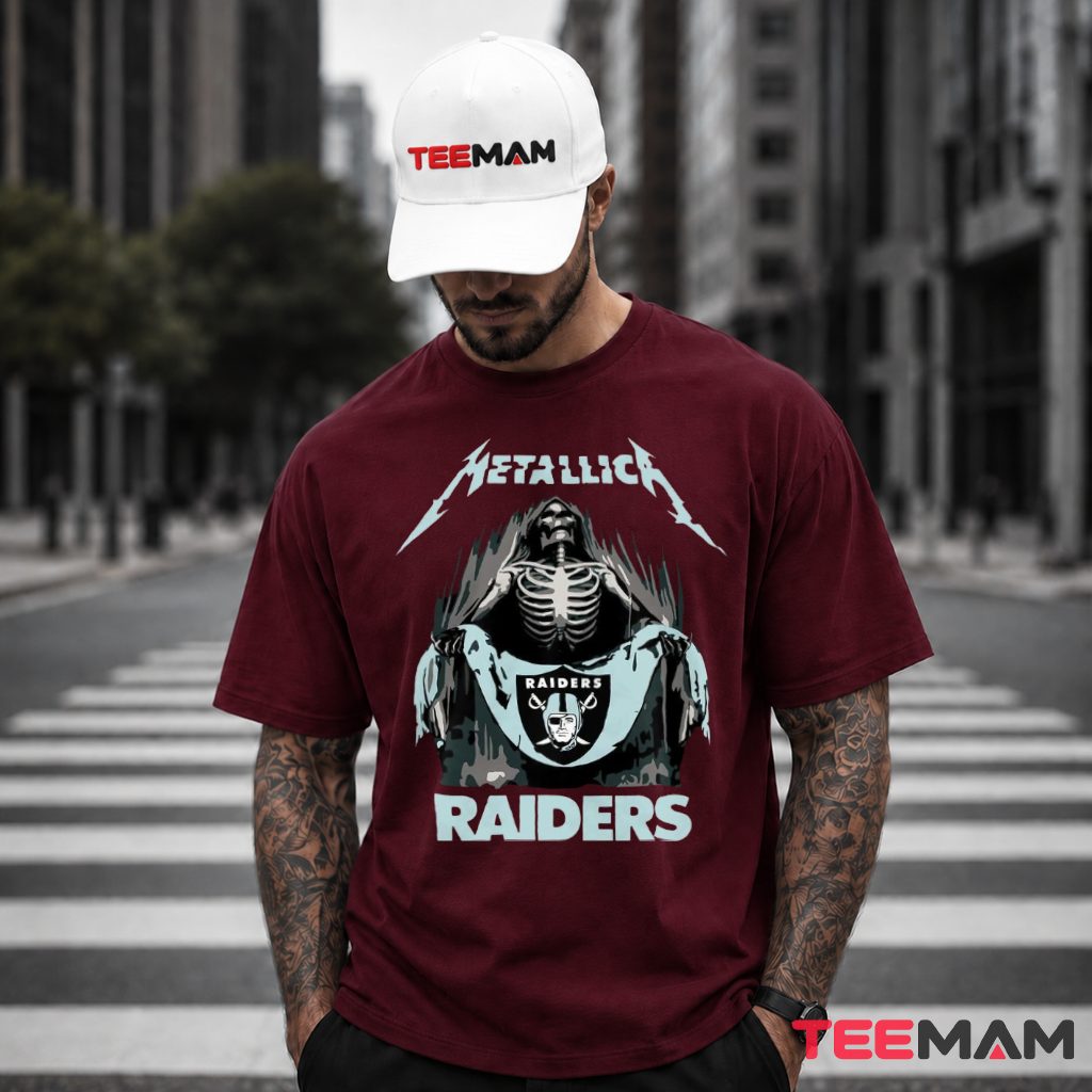 Raiders Metallica Skeleton Reaper T-Shirt