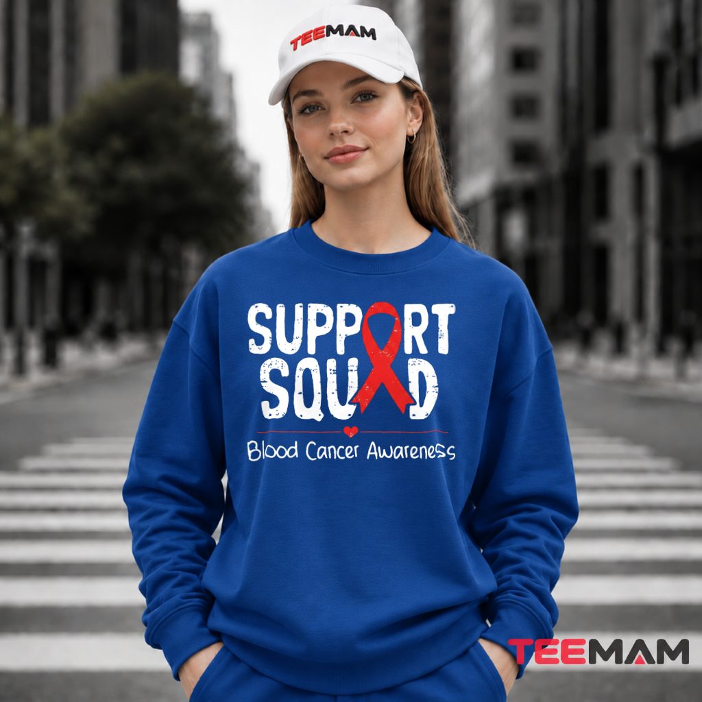 Red Ribbon Solidarity Blood Cancer Awareness Long Sleeve Red Ribbon Solidarity Blood Cancer Awareness Long Sleeve