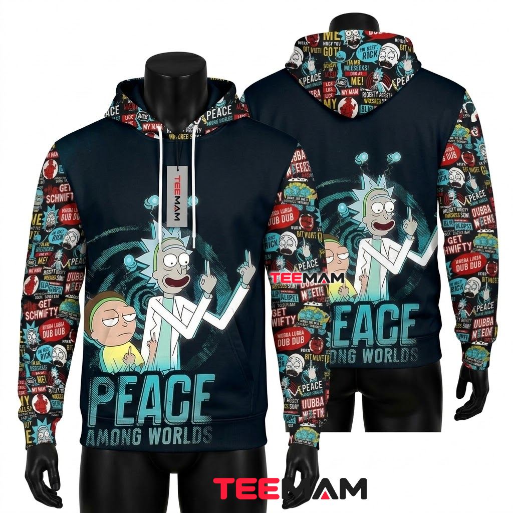 Rick and Morty 3D Hoodie Rick Mugshot Galaxy Rick and Morty 3D Hoodie Rick Mugshot Galaxy