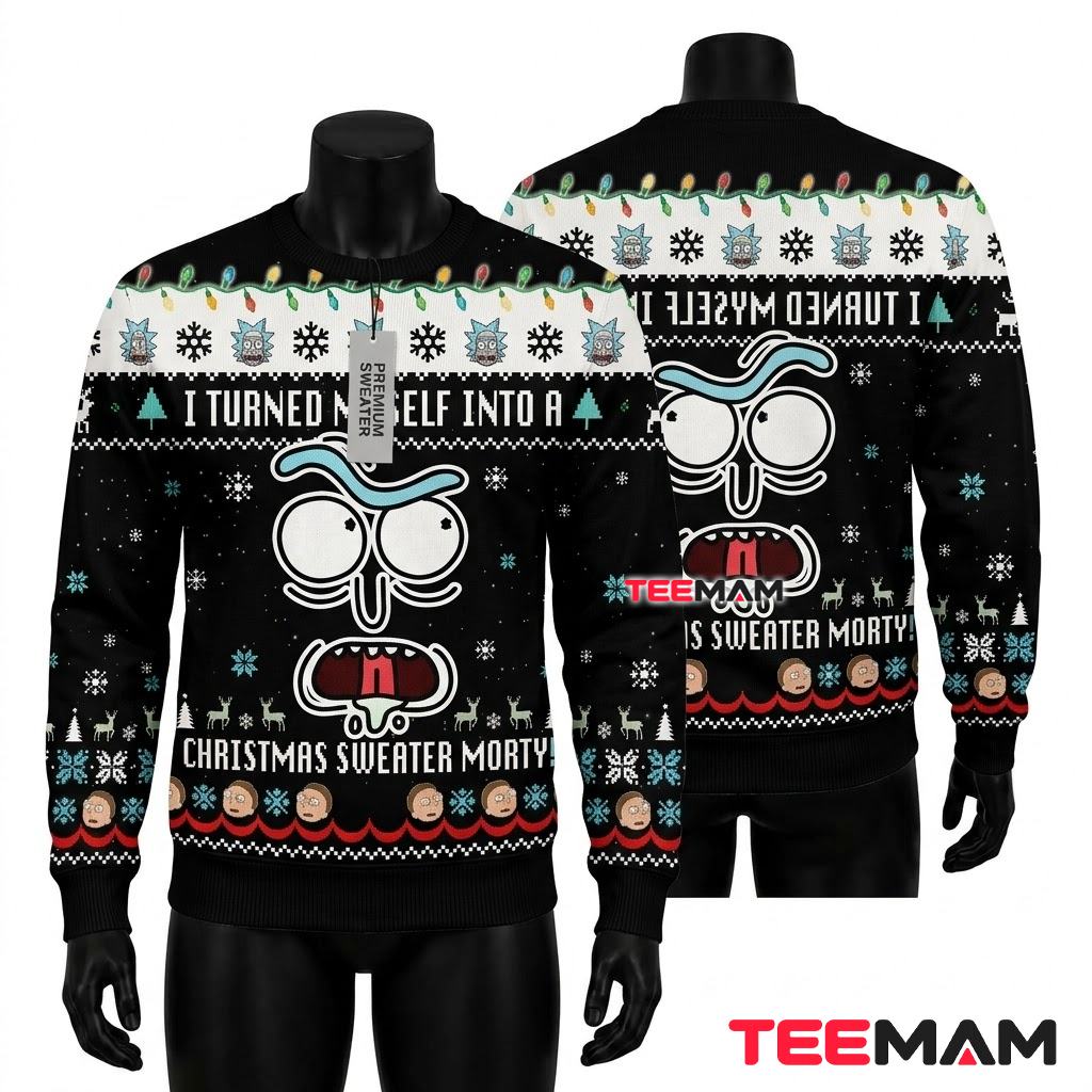 Rick And Morty Ugly Christmas Sweater Have Merry Schwiftmas Rick And Morty Ugly Christmas Sweater Have Merry Schwiftmas