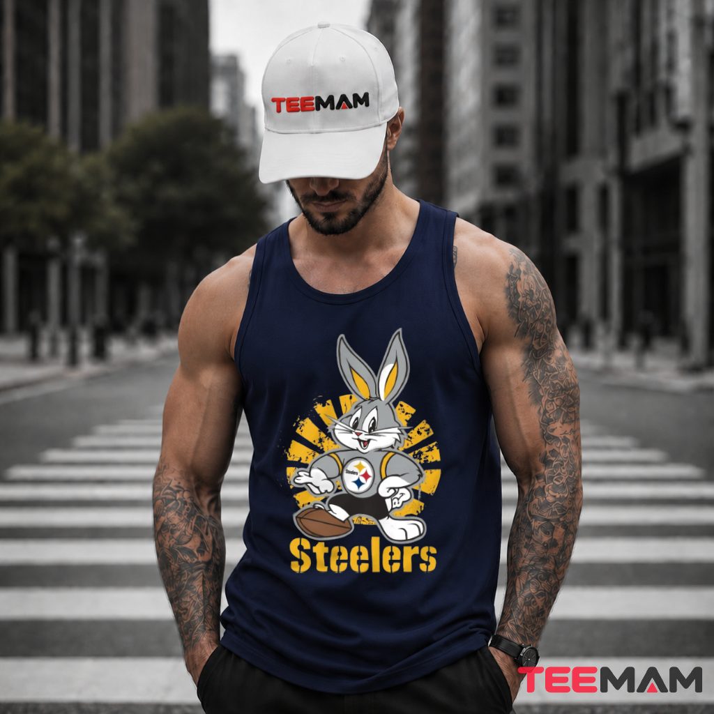 Steelers Bugs Bunny Football Player Tank Top Steelers Bugs Bunny Football Player Tank Top