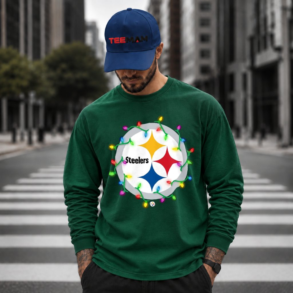 Steelers Christmas Lights Logo Long Sleeve Steelers Christmas Lights Logo Long Sleeve