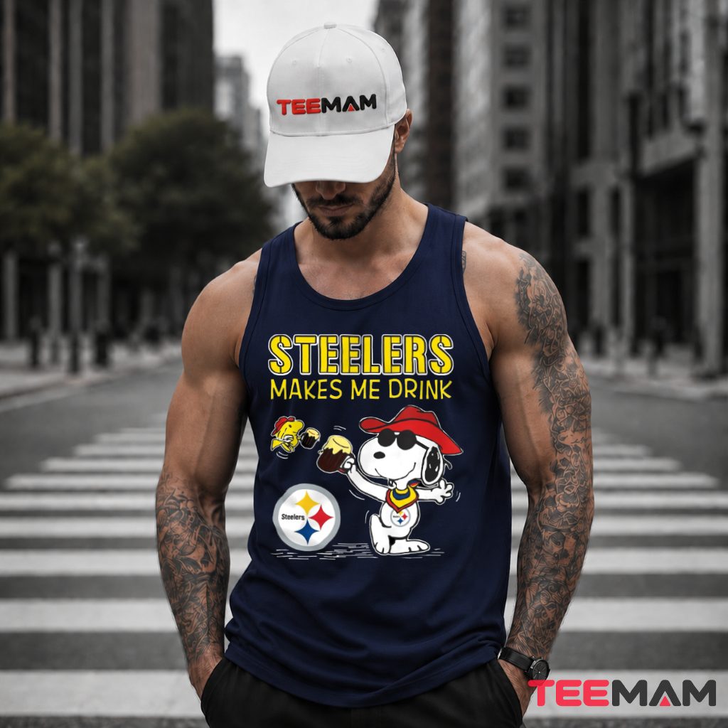 Steelers Makes Me Drink Snoopy Tank Top Steelers Makes Me Drink Snoopy Tank Top