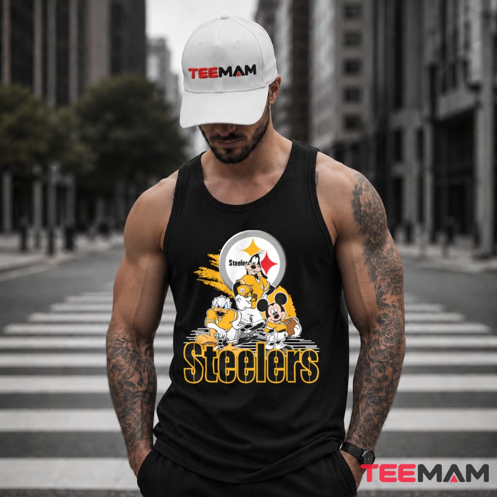 Steelers Mickey Mouse Cartoon Squad Tank Top Steelers Mickey Mouse Cartoon Squad Tank Top