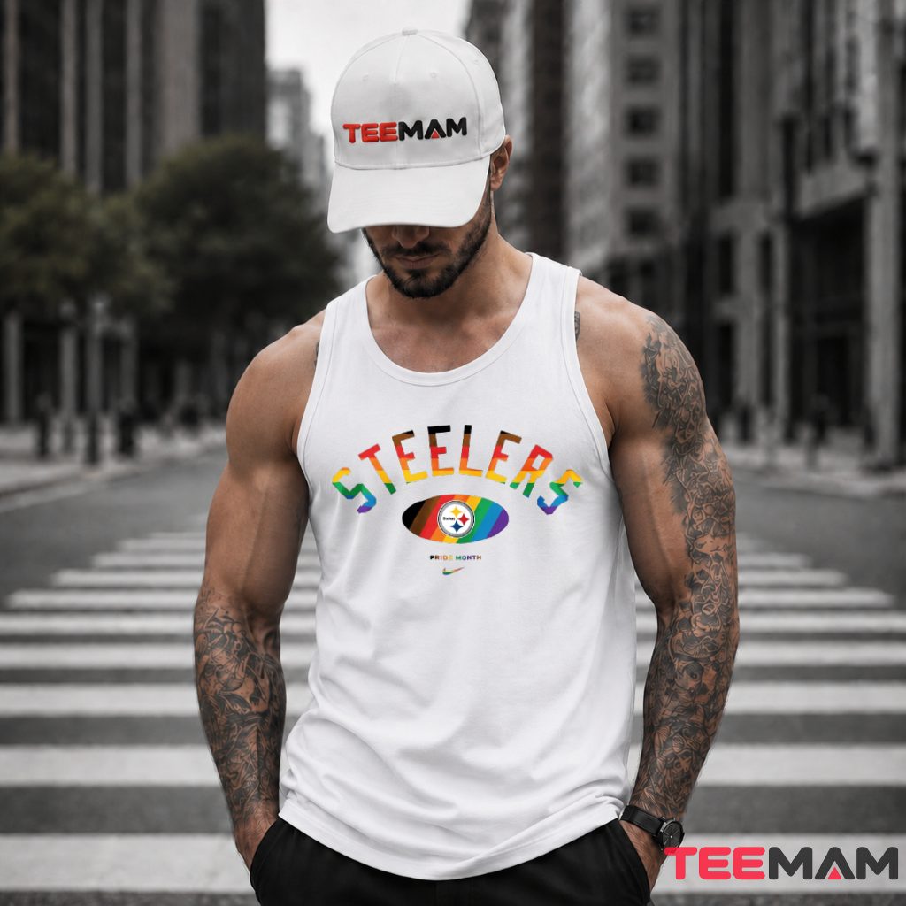 Steelers Pride Month Rainbow Logo Tank Top Steelers Pride Month Rainbow Logo Tank Top