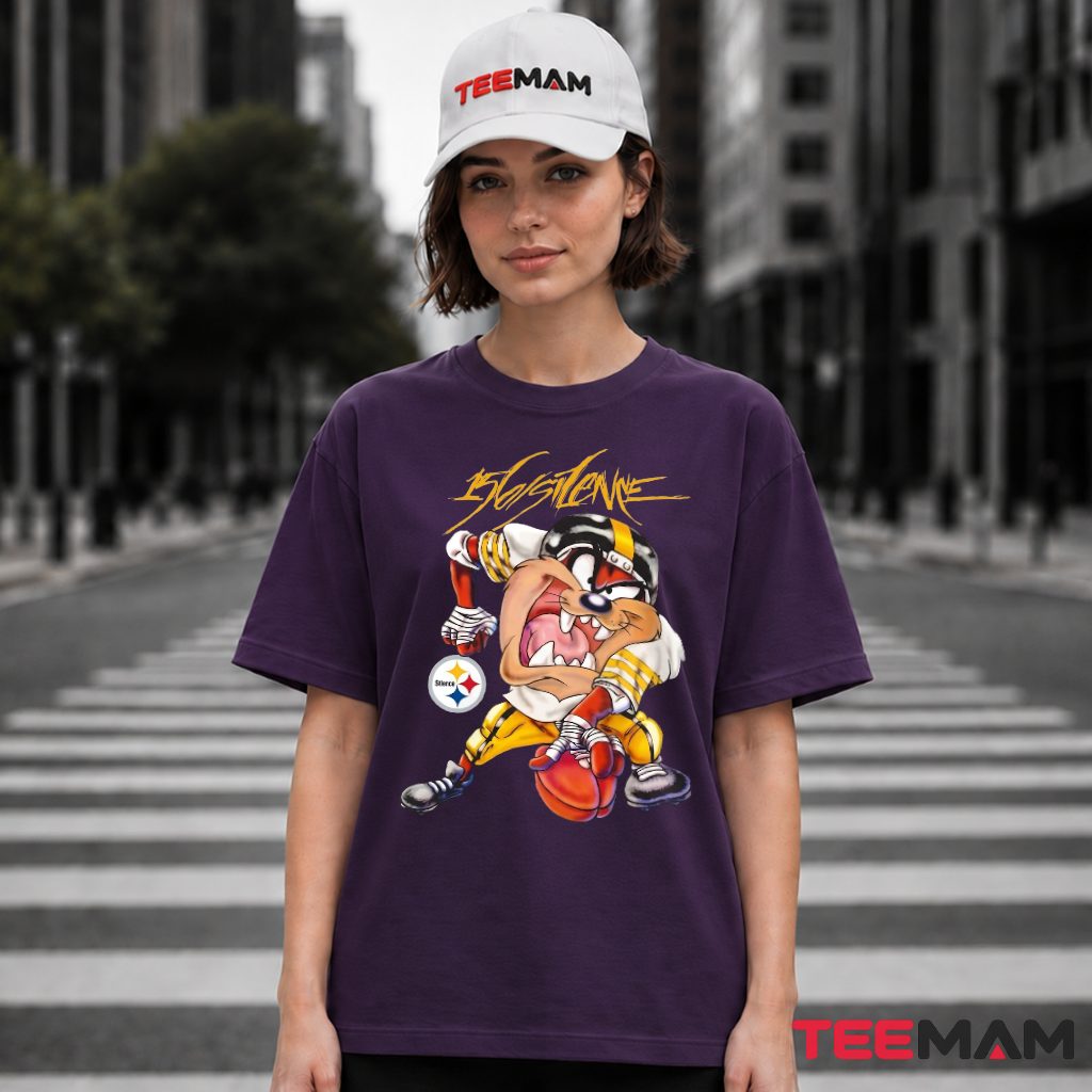 Steelers Taz Tasmanian Devil Football T-Shirt