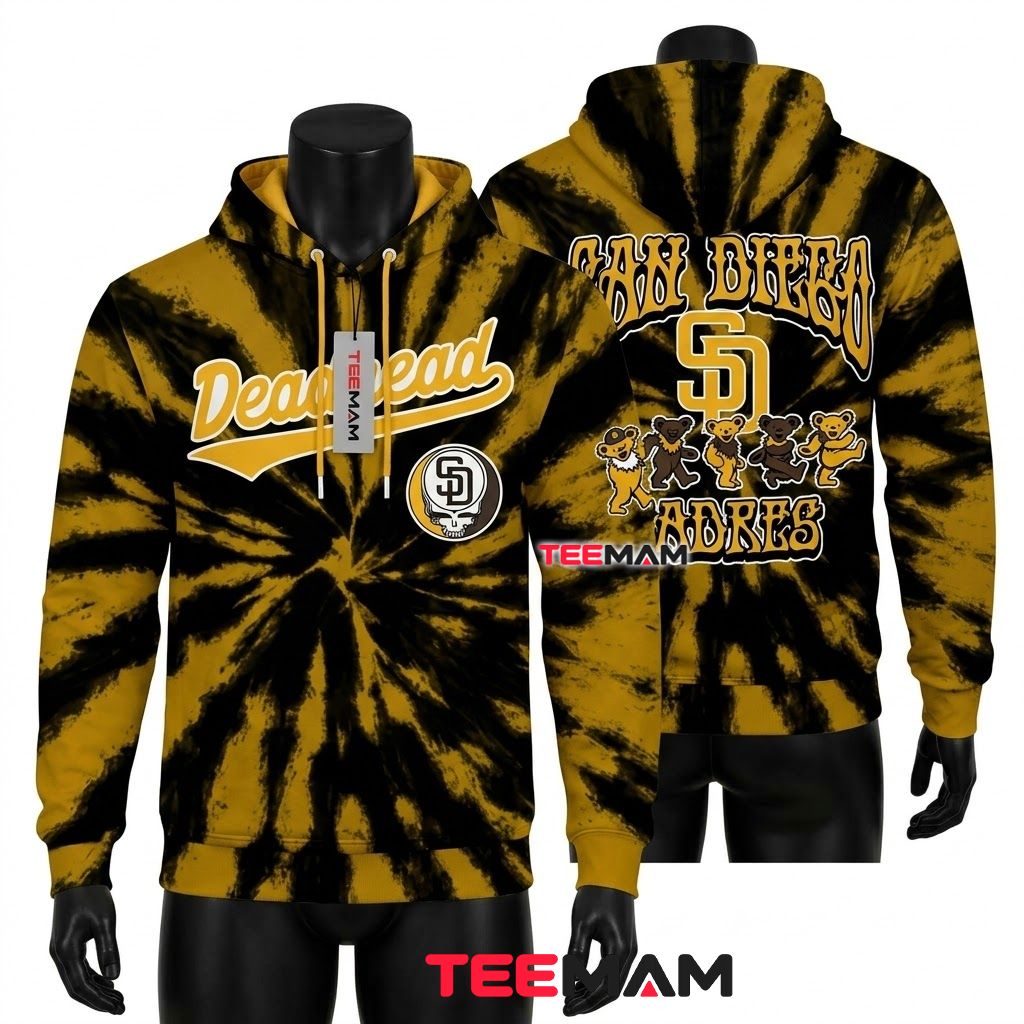 San Diego Padres All Over Print 3D Hoodie Flame Baseball Gold Black San Diego Padres All Over Print 3D Hoodie Flame Baseball Gold Black