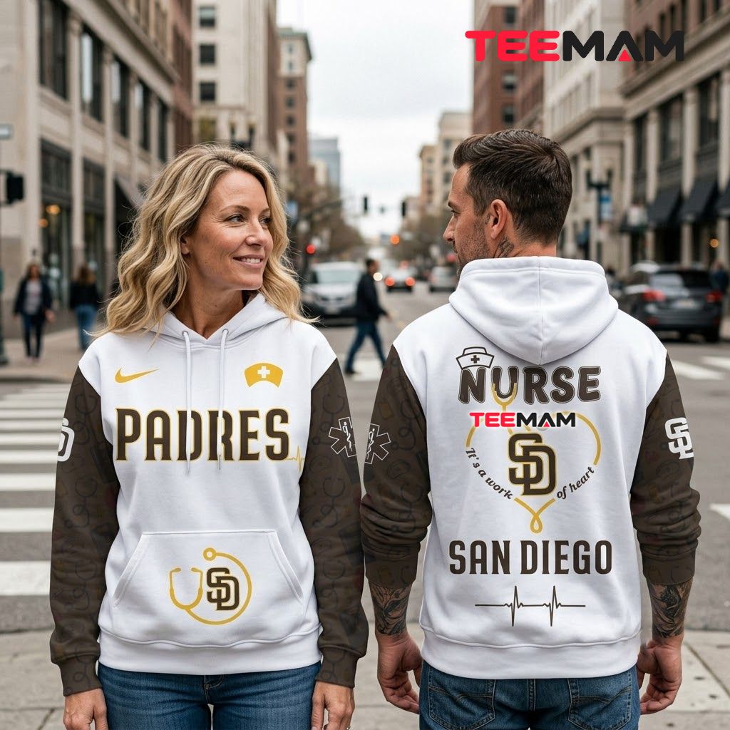 San Diego Padres All Over Print 3D Hoodie Nurse Heart Stethoscope Back San Diego Padres All Over Print 3D Hoodie Nurse Heart Stethoscope Back