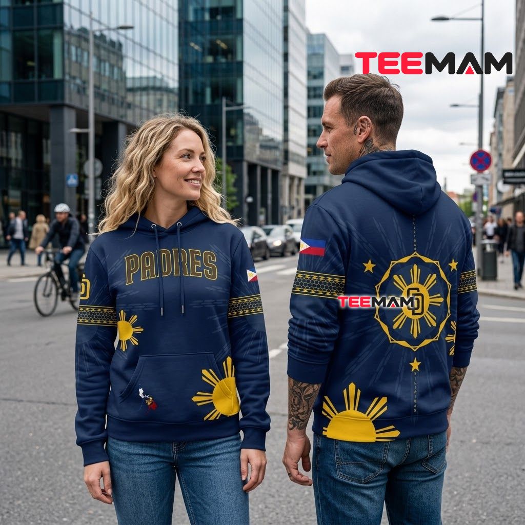 San Diego Padres All Over Print 3D Hoodie Philippine Sun Flag Back San Diego Padres All Over Print 3D Hoodie Philippine Sun Flag Back
