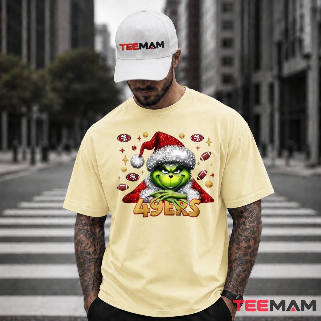 San Francisco 49Ers Grinch Bling Diamond T-Shirt