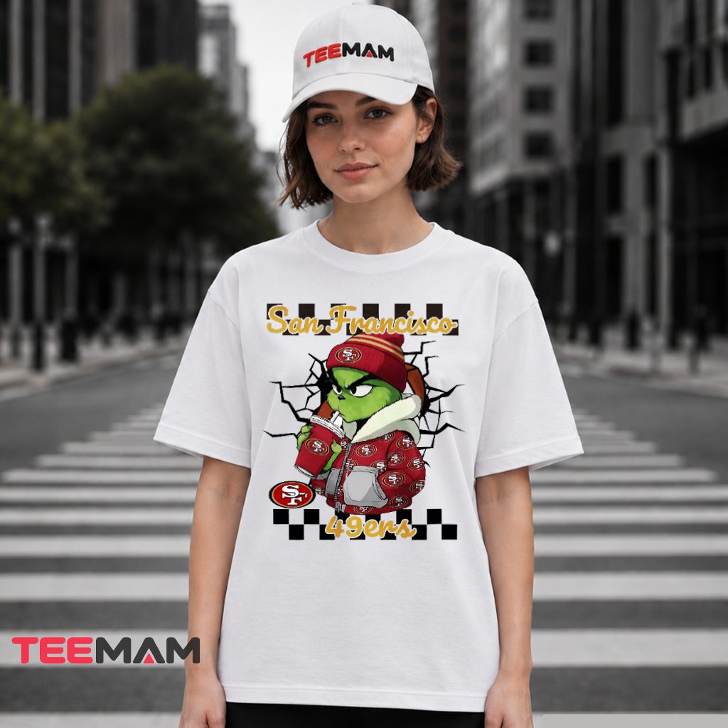 San Francisco 49ers Grinch Breaking Wall T-Shirt