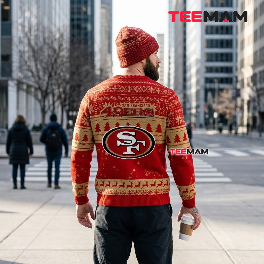 San Francisco 49ers Ugly Christmas Sweater Grinch Santa Suit Design Version 3 San Francisco 49ers Ugly Christmas Sweater Grinch Santa Suit Design Version 3