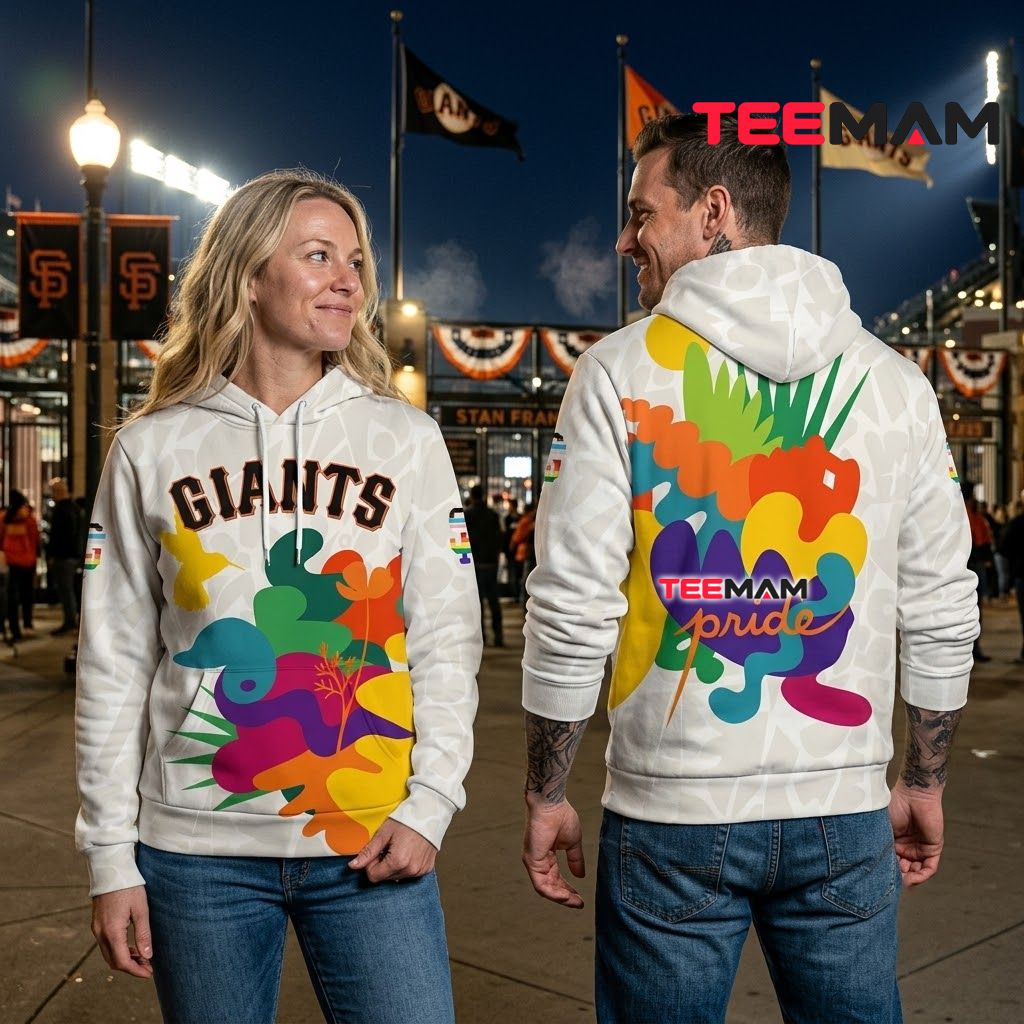 San Francisco Giants 3D Hoodie Pride Floral Abstract Back San Francisco Giants 3D Hoodie Pride Floral Abstract Back