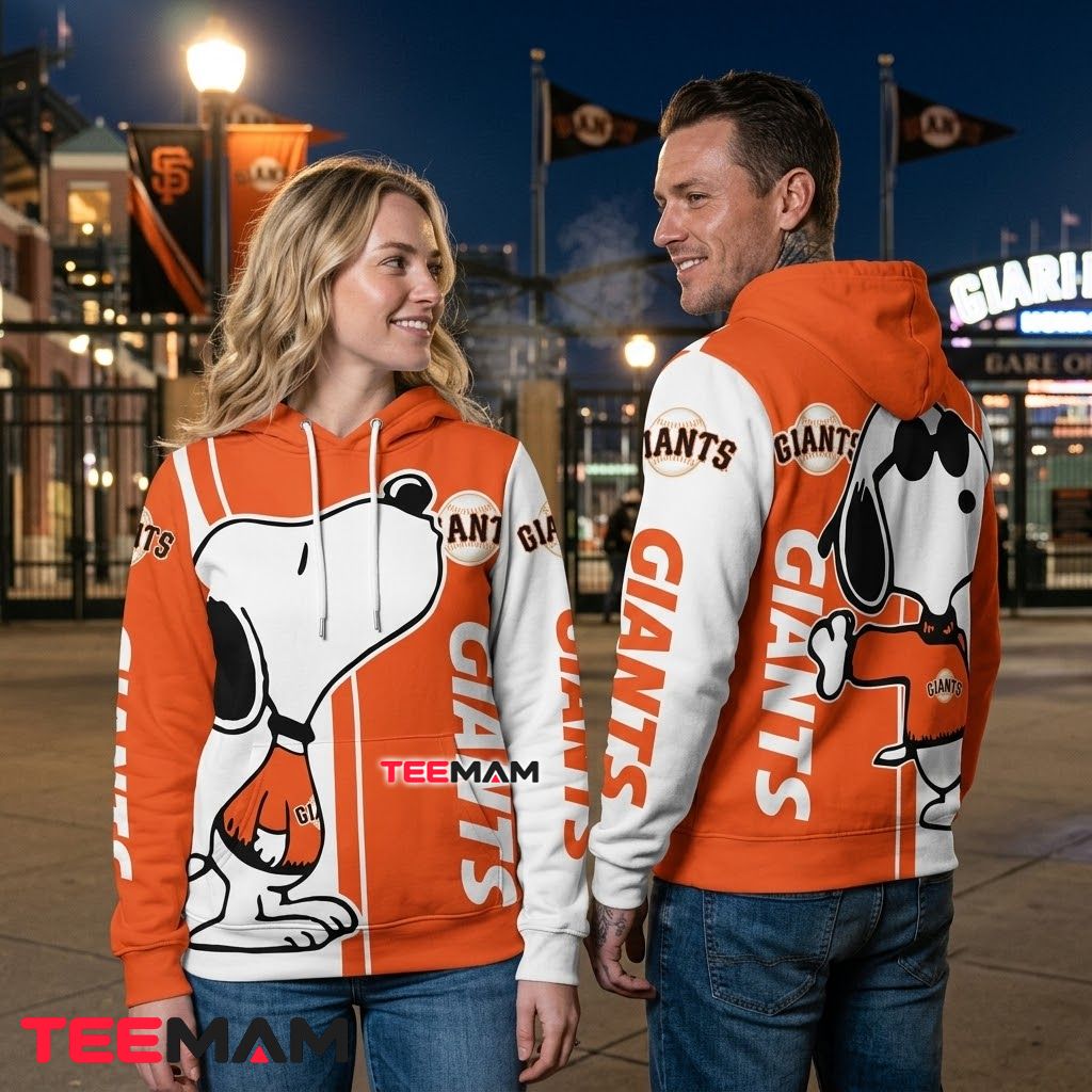 San Francisco Giants All Over Print 3D Hoodie Cool Snoopy Split Back San Francisco Giants All Over Print 3D Hoodie Cool Snoopy Split Back