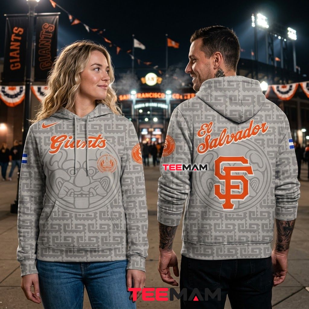 San Francisco Giants All Over Print 3D Hoodie El Salvador Mayan Pattern Back San Francisco Giants All Over Print 3D Hoodie El Salvador Mayan Pattern Back