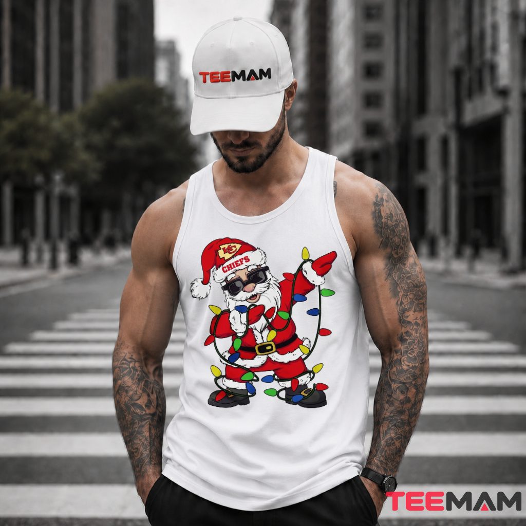 Santa Claus Kansas City Chiefs Lights Tank Top Santa Claus Kansas City Chiefs Lights Tank Top