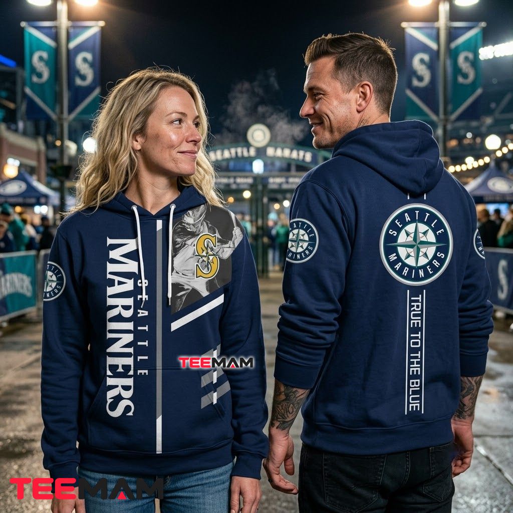 Seattle Mariners All Over Print 3D Hoodie True To The Blue Back Seattle Mariners All Over Print 3D Hoodie True To The Blue Back