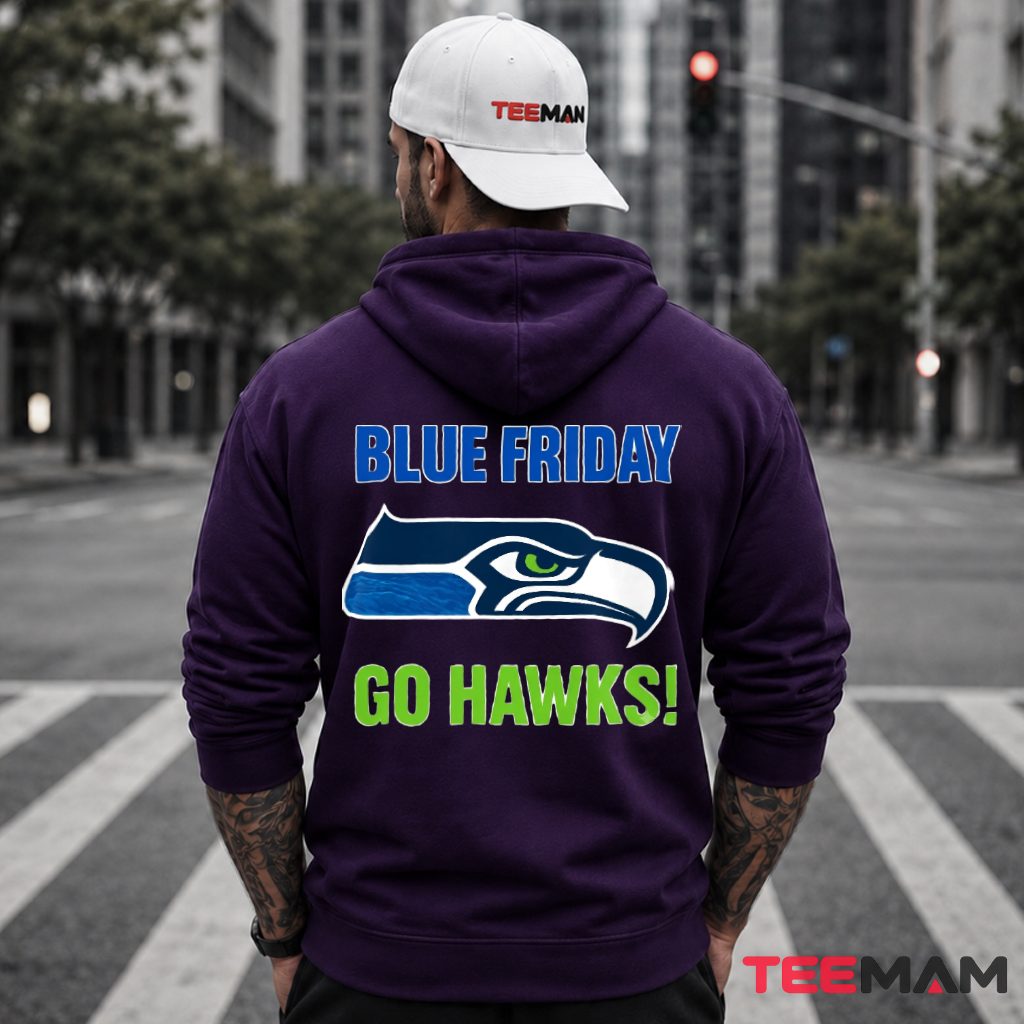 Seattle Seahawks Blue Friday Neon Logo Hoodie Seattle Seahawks Blue Friday Neon Logo Hoodie