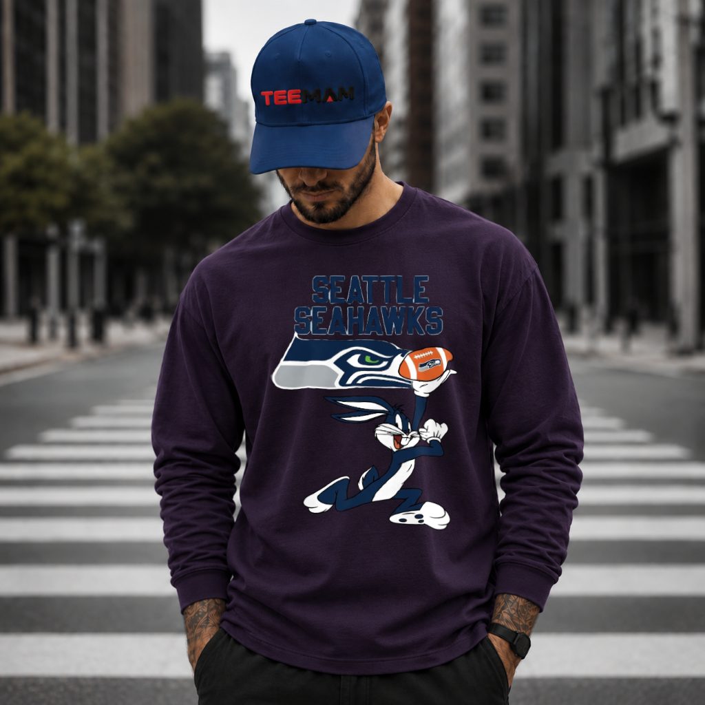 Seattle Seahawks Bugs Bunny Football Long Sleeve Seattle Seahawks Bugs Bunny Football Long Sleeve