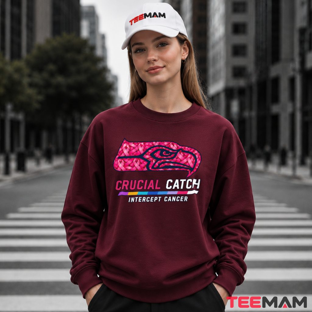 Seattle Seahawks Crucial Catch Intercept Cancer Long Sleeve Seattle Seahawks Crucial Catch Intercept Cancer Long Sleeve
