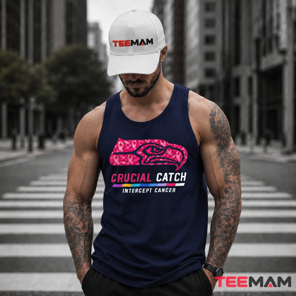 Seattle Seahawks Crucial Catch Intercept Cancer Tank Top Seattle Seahawks Crucial Catch Intercept Cancer Tank Top